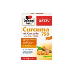 DOPPEL HERZ Aktiv Curcuma 750, 30 kapsula