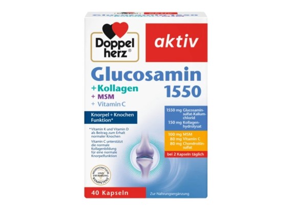 DOPPEL HERZ Aktiv Glukozamin 1550 40 kapsula