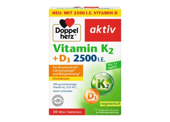 DOPPEL HERZ Aktiv K2+D3 2500 IU 30 tableta