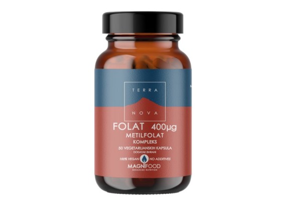 TerraNova Folat 400 mcg metilfolat kompleks 50 vege-kapsula
