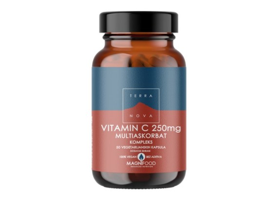 TerraNova Vitamin C 250 mg multiaskorbat kompleks 50 vege-kapsula