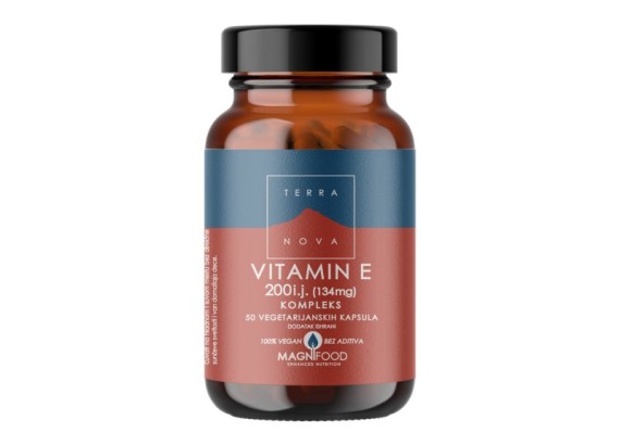 TerraNova Vitamin E kompleks 200 IU 50 vege-kapsula