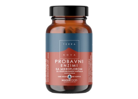 TerraNova Probavni enzimi + mikroflora kompleks 50 vege-kapsula
