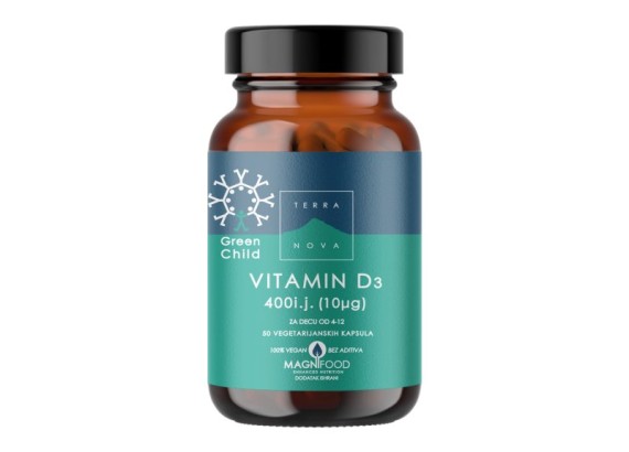 TerraNova Green Child Vitamin D3 200 UI za decu 50 vege-kapsula