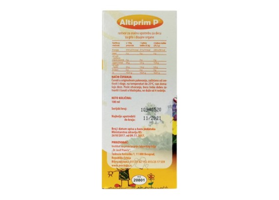 Altiprim P rastvor za oralnu upotrebu 100 ml