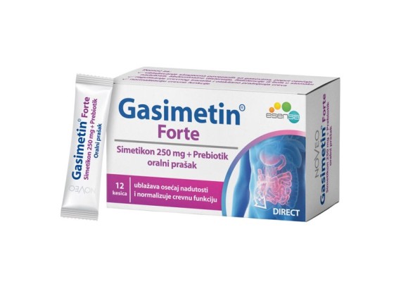 Gasimetin Forte Simetikon + prebiotik, 12 direkt kesica